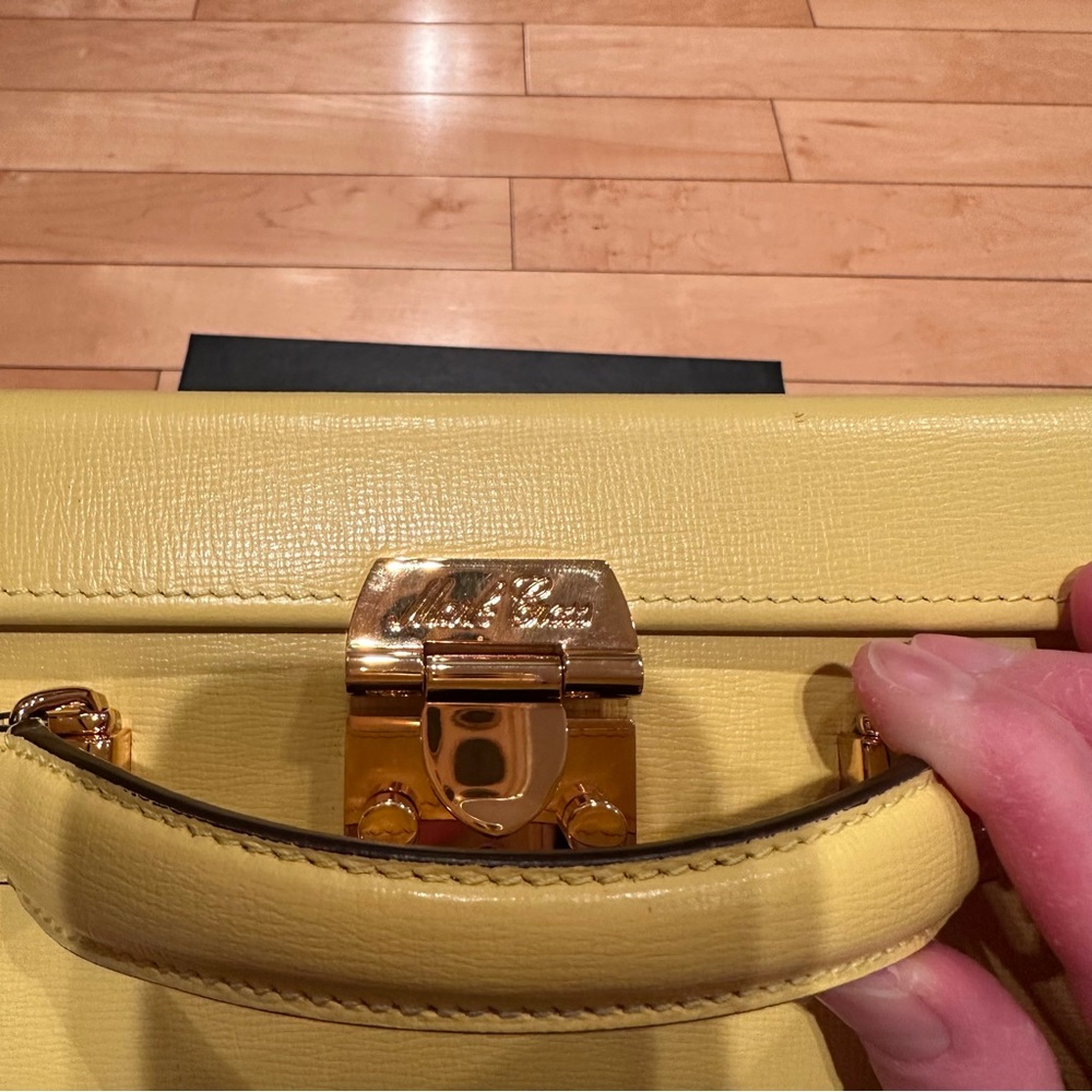 Mark Cross large special order box bag: lemon ice - Picture 3 of 16